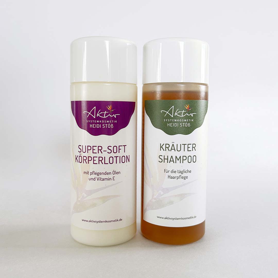 Super-Soft-Körperlotion + Kräuter-Shampoo