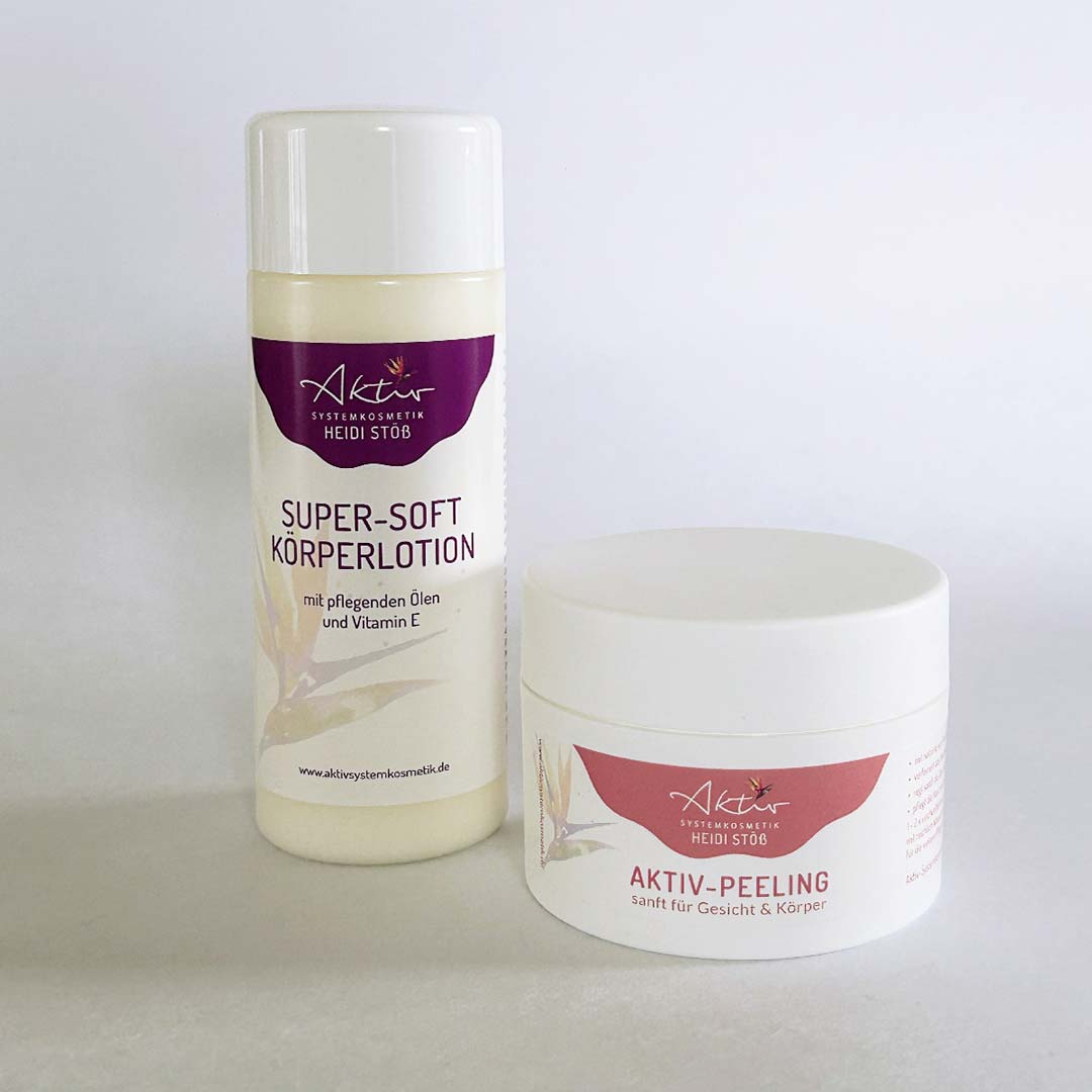 Super-Soft-Körperlotion + Aktiv-Peeling